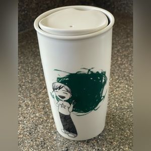 Starbucks 2015 Scribble Dot Kid Collector’s Ceramic Travel Mug